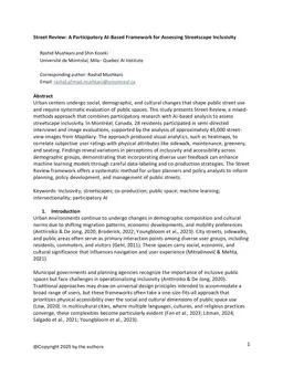 Street Review: A Participatory AI-Based Framework for Assessing Streetscape Inclusivity