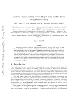 BeeNet: Reconstructing Flower Shapes from Electric Fields using Deep Learning