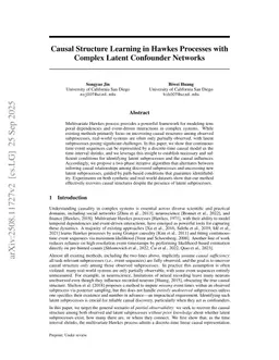 Causal Structure Learning in Hawkes Processes with Complex Latent Confounder Networks