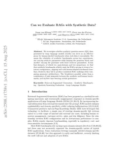 Can we Evaluate RAGs with Synthetic Data?
