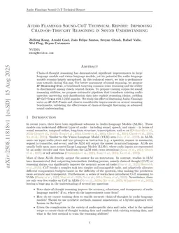 Audio Flamingo Sound-CoT Technical Report: Improving Chain-of-Thought Reasoning in Sound Understanding