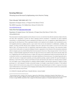 Securing Sideways: Thwarting Lateral Movement by Implementing Active Directory Tiering