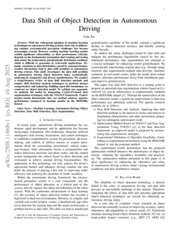 Data Shift of Object Detection in Autonomous Driving