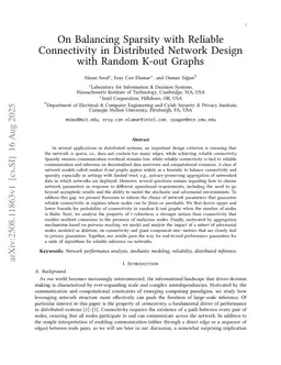 On Balancing Sparsity with Reliable Connectivity in Distributed Network Design with Random K-out Graphs