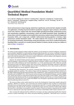 QuarkMed Medical Foundation Model Technical Report