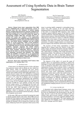 Assessment of Using Synthetic Data in Brain Tumor Segmentation
