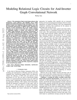 Modeling Relational Logic Circuits for And-Inverter Graph Convolutional Network