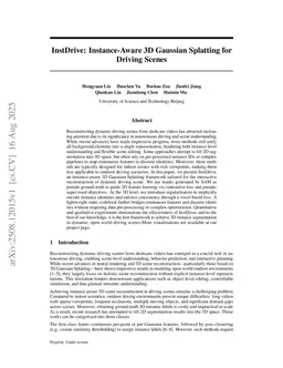 InstDrive: Instance-Aware 3D Gaussian Splatting for Driving Scenes