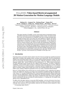 VimoRAG: Video-based Retrieval-augmented 3D Motion Generation for Motion Language Models