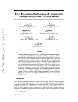 Error Propagation Mechanisms and Compensation Strategies for Quantized Diffusion