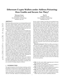 Ethereum Crypto Wallets under Address Poisoning: How Usable and Secure Are They?