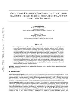 Overcoming Knowledge Discrepancies: Structuring Reasoning Threads through Knowledge Balancing in Interactive Scenarios