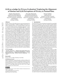 LLM-as-a-Judge for Privacy Evaluation? Exploring the Alignment of Human and LLM Perceptions of Privacy in Textual Data