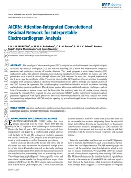 AICRN: Attention-Integrated Convolutional Residual Network for Interpretable Electrocardiogram Analysis