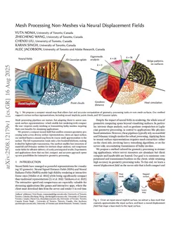 Mesh Processing Non-Meshes via Neural Displacement Fields
