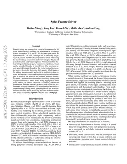 Splat Feature Solver