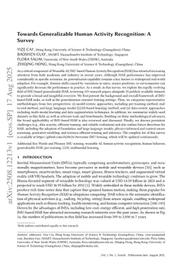 Towards Generalizable Human Activity Recognition: A Survey