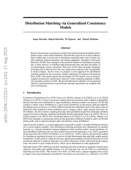 Distribution Matching via Generalized Consistency Models
