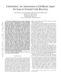 LinkAnchor: An Autonomous LLM-Based Agent for Issue-to-Commit Link Recovery