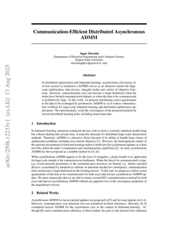 Communication-Efficient Distributed Asynchronous ADMM