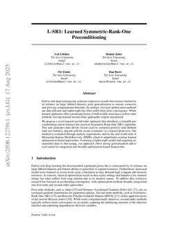 L-SR1: Learned Symmetric-Rank-One Preconditioning
