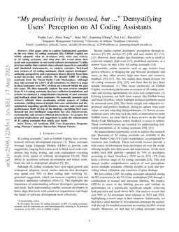 "My productivity is boosted, but ..." Demystifying Users' Perception on AI Coding Assistants