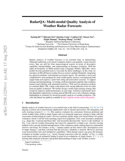 RadarQA: Multi-modal Quality Analysis of Weather Radar Forecasts