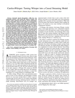 CarelessWhisper: Turning Whisper into a Causal Streaming Model