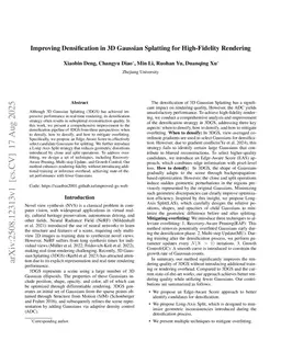 Improving Densification in 3D Gaussian Splatting for High-Fidelity Rendering