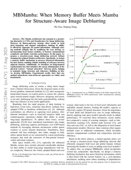 MBMamba: When Memory Buffer Meets Mamba for Structure-Aware Image Deblurring