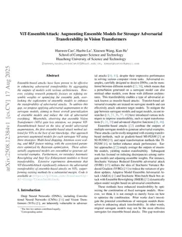 ViT-EnsembleAttack: Augmenting Ensemble Models for Stronger Adversarial Transferability in Vision Transformers