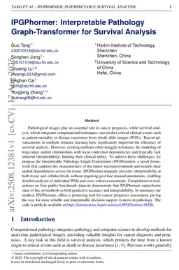 IPGPhormer: Interpretable Pathology Graph-Transformer for Survival Analysis