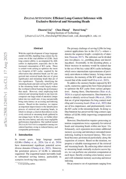 ZigzagAttention: Efficient Long-Context Inference with Exclusive Retrieval and Streaming Heads