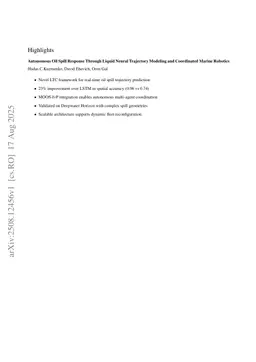 Autonomous Oil Spill Response Through Liquid Neural Trajectory Modeling and Coordinated Marine Robotics
