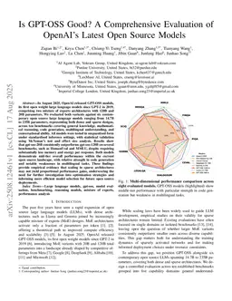 Is GPT-OSS Good? A Comprehensive Evaluation of OpenAI's Latest Open Source Models