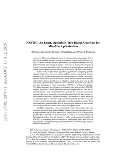 EXOTIC: An Exact, Optimistic, Tree-Based Algorithm for Min-Max Optimization