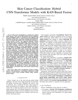 Skin Cancer Classification: Hybrid CNN-Transformer Models with KAN-Based Fusion