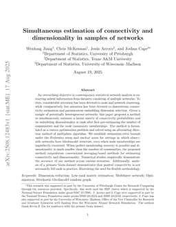 Simultaneous estimation of connectivity and dimensionality in samples of networks