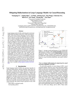 Mitigating Hallucinations in Large Language Models via Causal Reasoning