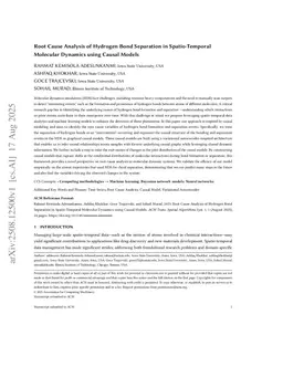 Root Cause Analysis of Hydrogen Bond Separation in Spatio-Temporal Molecular Dynamics using Causal Models