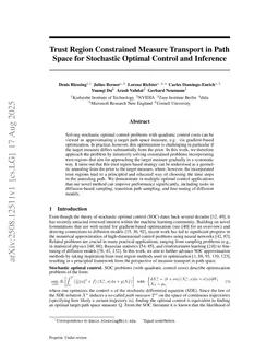 Trust Region Constrained Measure Transport in Path Space for Stochastic Optimal Control and Inference