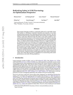 Rethinking Safety in LLM Fine-tuning: An Optimization Perspective