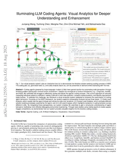 Illuminating LLM Coding Agents: Visual Analytics for Deeper Understanding and Enhancement