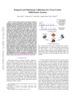 Temporal and Rotational Calibration for Event-Centric Multi-Sensor Systems