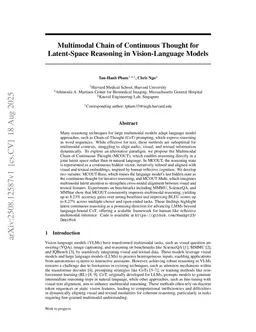 Multimodal Chain of Continuous Thought for Latent-Space Reasoning in Vision-Language Models