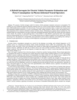A Hybrid Surrogate for Electric Vehicle Parameter Estimation and Power Consumption via Physics-Informed Neural Operators