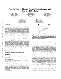 OpenMoCap: Rethinking Optical Motion Capture under Real-world Occlusion
