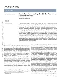 FlowMol3: Flow Matching for 3D De Novo Small-Molecule Generation