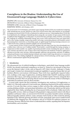 Consiglieres in the Shadow: Understanding the Use of Uncensored Large Language Models in Cybercrimes