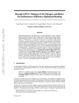 Beyond GPT-5: Making LLMs Cheaper and Better via Performance-Efficiency Optimized Routing